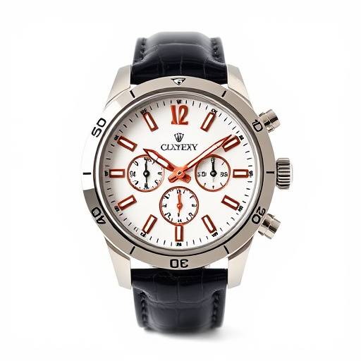 Photo de studio d'une montre de luxe sur un fond blanc, id√©ale pour un catalogue de produits.